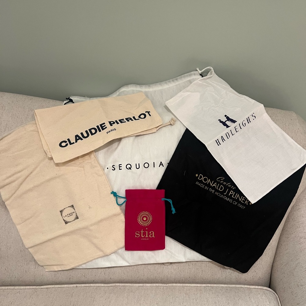Designer Dustbags | Set Of 6 | All Sizes | Never Used | Claudie Pierlot | Pliner